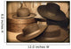 Selection Of Old-Fashioned Hats In Sepia Tones Wall Mural