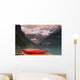 Canoes Lined On A Dock Wall Mural