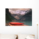 Canoes Lined On A Dock Wall Mural