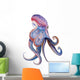 Purple Watercolor Octopus Wall Decal