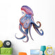 Purple Watercolor Octopus Wall Decal