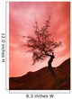 Silhouette Of Shrub Tree Wall Mural
