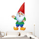 Cute Cartoon Garden Gnome Wall Decal