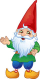 Cute Cartoon Garden Gnome Wall Decal