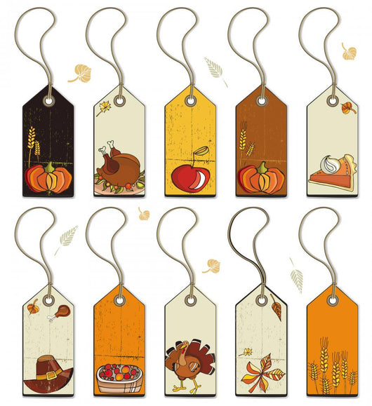 Thanksgiving Collection of tags. Wall Decal