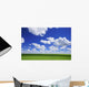 White Clouds In The Sky And Green Meadow Wall Mural