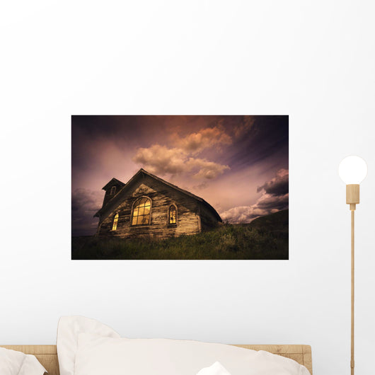 An Isolated Rural Building Wall Mural