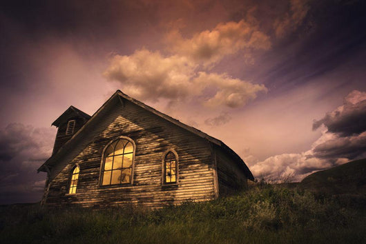 An Isolated Rural Building Wall Mural