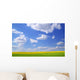 Scenic View Of Meadow And Canola Crop Wall Mural