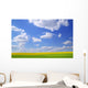 Scenic View Of Meadow And Canola Crop Wall Mural