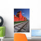 Railway Track And Prairie Grain Elevator Wall Mural