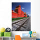 Railway Track And Prairie Grain Elevator Wall Mural