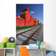 Railway Track And Prairie Grain Elevator Wall Mural