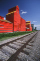 Railway Track And Prairie Grain Elevator Wall Mural