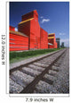 Railway Track And Prairie Grain Elevator Wall Mural