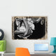 A Black And White Photo Of A Cowboy Boot And Stirrup Wall Mural
