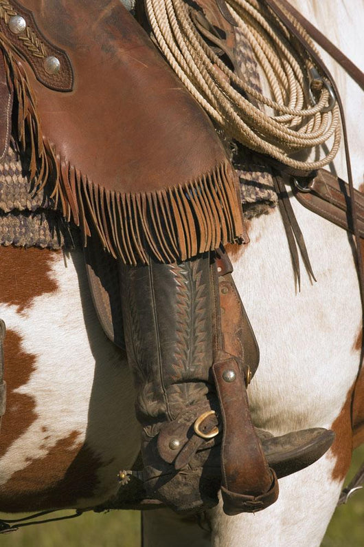 A Close-Up Of A Roper On Horseback Wall Mural