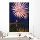Fireworks Over A Body Of Water Wall Mural