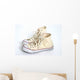 A Pair Of Cream Hightop Sneakers Wall Mural