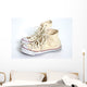A Pair Of Cream Hightop Sneakers Wall Mural