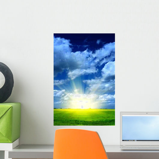 Field Clouds Sky Sunrise Wall Decal