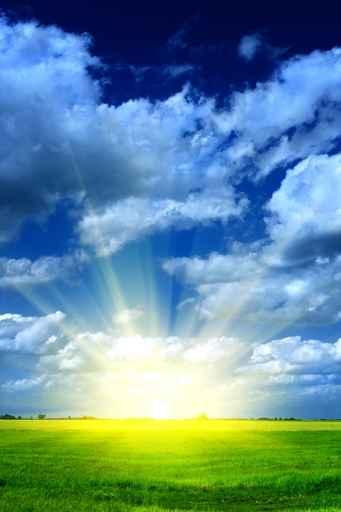 Field Clouds Sky Sunrise Wall Decal