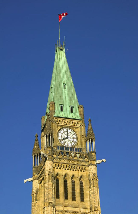 Close Up Of Ornate Clock Tower Wall Mural