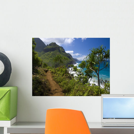 Kalalau trail in Kauai, Hawaii Wall Mural