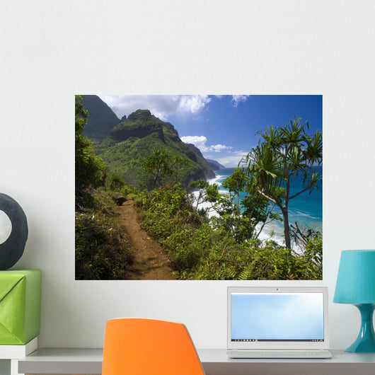 Kalalau trail in Kauai, Hawaii Wall Mural