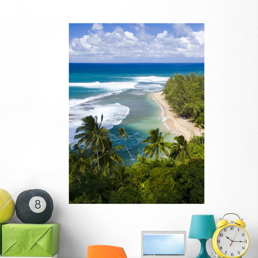 Kee Beach From Kalalau Trail Wall Mural