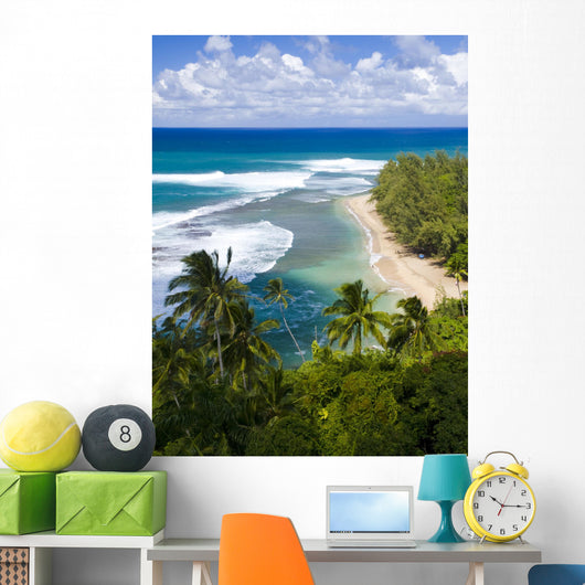 Kee Beach From Kalalau Trail Wall Mural