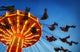 Giant Swing At An Amusement Park Wall Mural