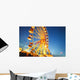 A Ferris Wheel At Night Wall Mural