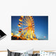 A Ferris Wheel At Night Wall Mural