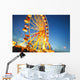 A Ferris Wheel At Night Wall Mural