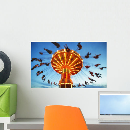 Giant Swing At An Amusement Park Wall Mural