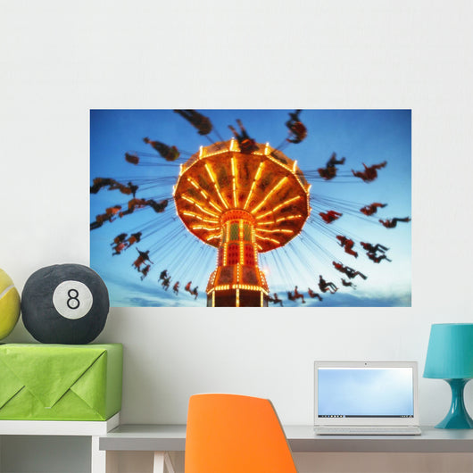 Giant Swing At An Amusement Park Wall Mural