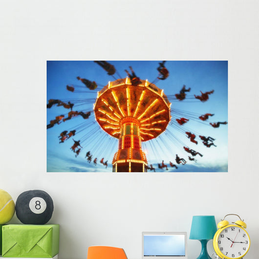 Giant Swing At An Amusement Park Wall Mural