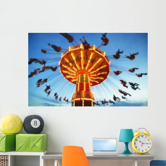 Giant Swing At An Amusement Park Wall Mural
