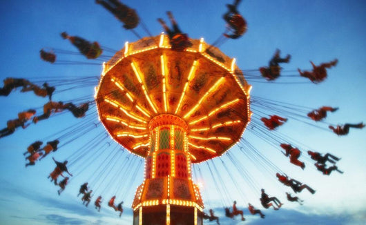 Giant Swing At An Amusement Park Wall Mural