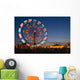 Ferris Wheel In The Evening Wall Mural