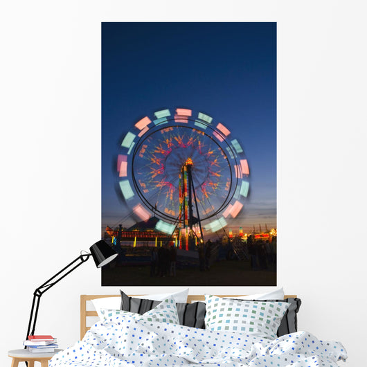 Time Delay Ferris Wheel Wall Mural