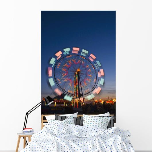 Time Delay Ferris Wheel Wall Mural