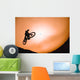 Silhouette Of Stunt Cyclist Wall Mural