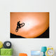 Silhouette Of Stunt Cyclist Wall Mural