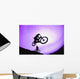 A Stunt Cyclist Silhouette Wall Mural