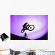 A Stunt Cyclist Silhouette Wall Mural