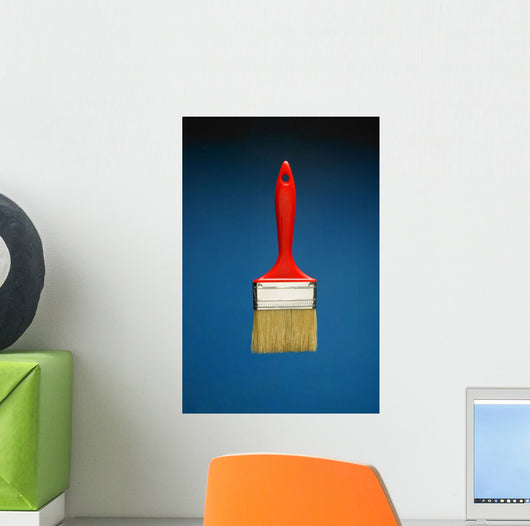A Red Paintbrush Wall Mural