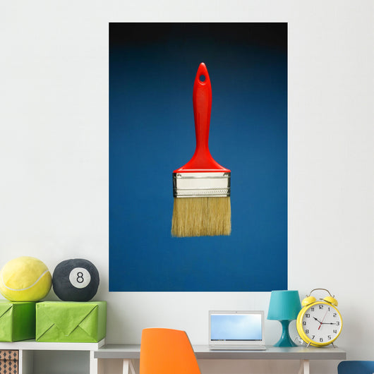 A Red Paintbrush Wall Mural