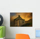 Old Church With Rainbow Over Building Wall Mural